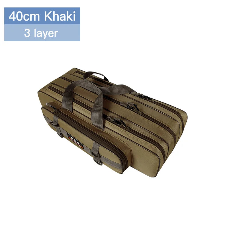 Steel Wire Edge Small Fishing Bag Multi-Purpose Canvas Material Waterproof Durable Fishing Rod Bag Fishing Tackle Bag XA162G