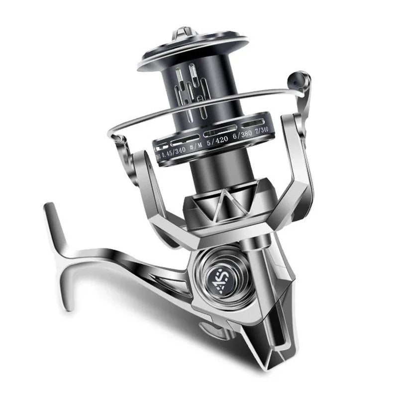 8000-12000 35KG Max Drag Saltwater Fishing Reel Alloy Spool Steel Bearing Alloy Gear Metal Arm Sea Boat Fishing Spinning Reel