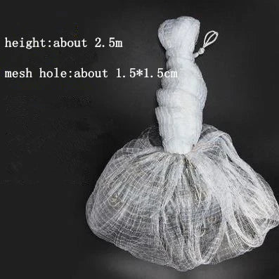 Redfish With Pocket Gillnet 2.5m 3m Traditional Casting Net Thread Steel Sinker Weight Hand Throwing Fishing Nets Catch Fish