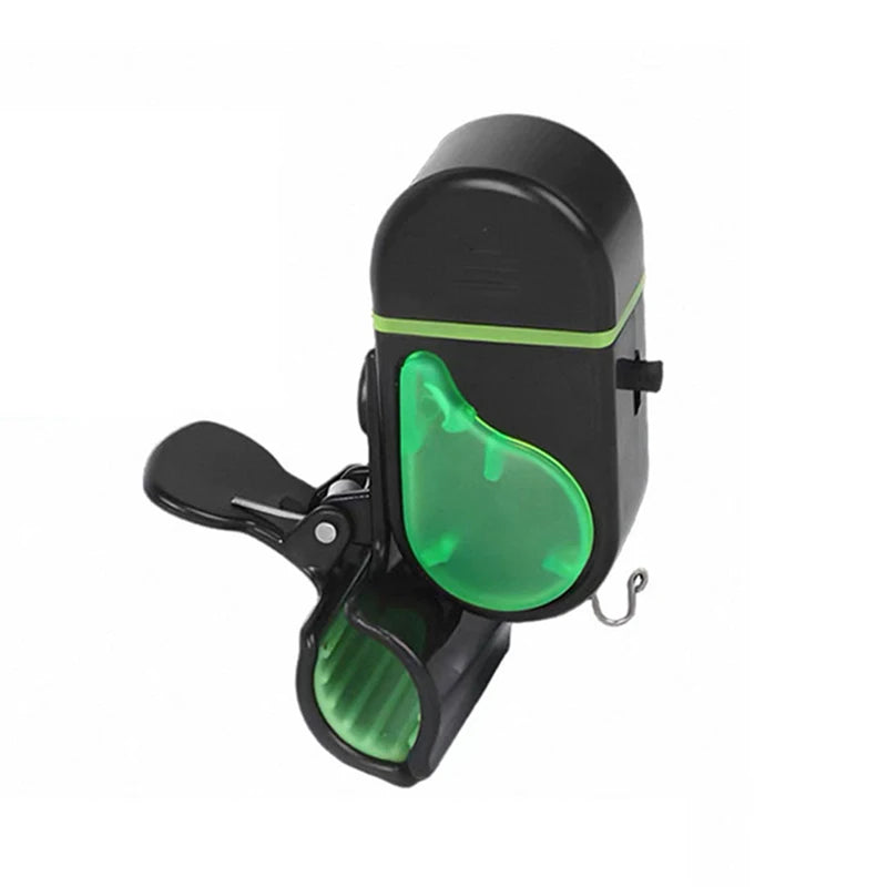 1pc Fishing Alarm Electronic Buzzer Fish Bite Lure Alert Alarm Sound Bell LED Indicator Light Clip-on Fishing Rod Fishing Tool