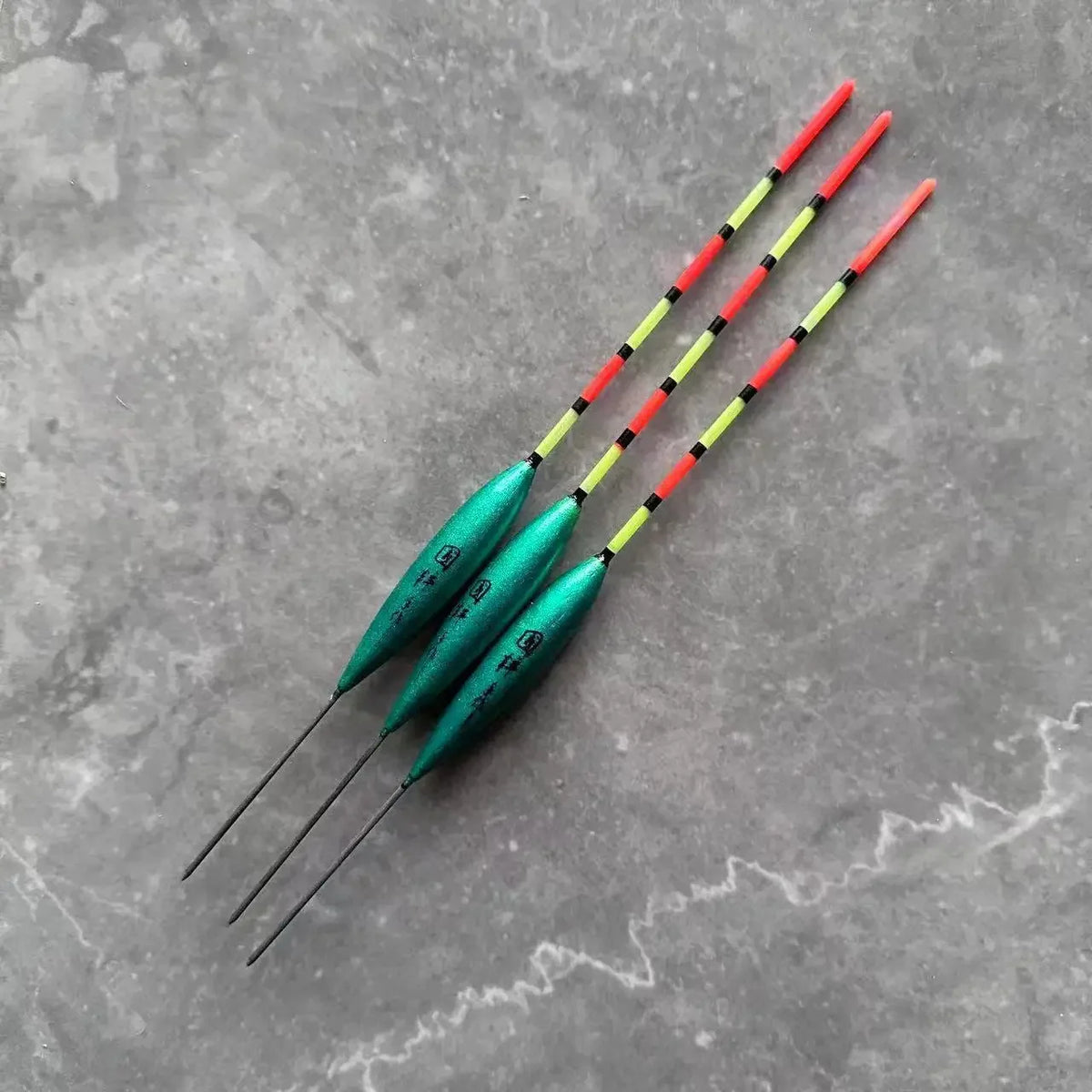 5 Pcs/Set Fishing Float Buoy Barr Wood Fluorescent Tail Stick Floating Wooden Tackle Ice Fishing Carp Luminous Dobber