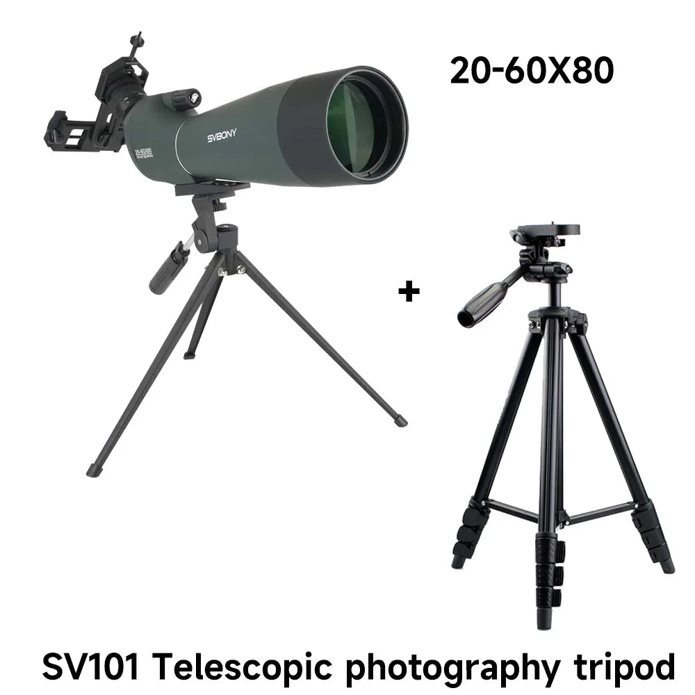 Svbony SV28A Spotting Scopes 25-75x100/20-60x80 FMC Perfect for Beginners in Archery, for Wildlife Watching, Outdoor Adventure