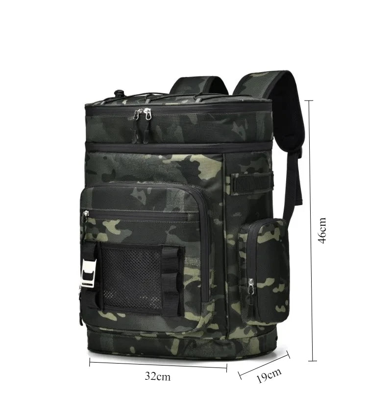Waterproof Thermal Insulation Cold-proof Ice Pack Outdoor Camping Fishing Picnic Lunch Bag Leak-proof Refrigerated Backpack