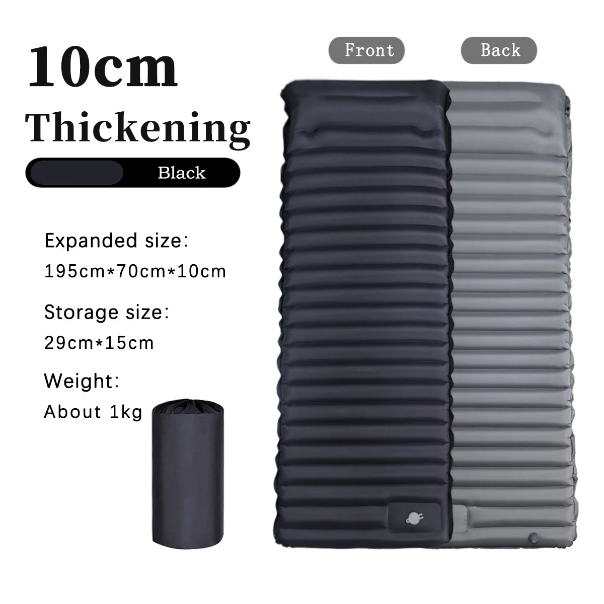 Ultralight Extra Thick 4Inch Camping Sleeping Pad with Built-In Pillow And Foot Pump Inflatable Sleeping Mat for Outdoor Camping