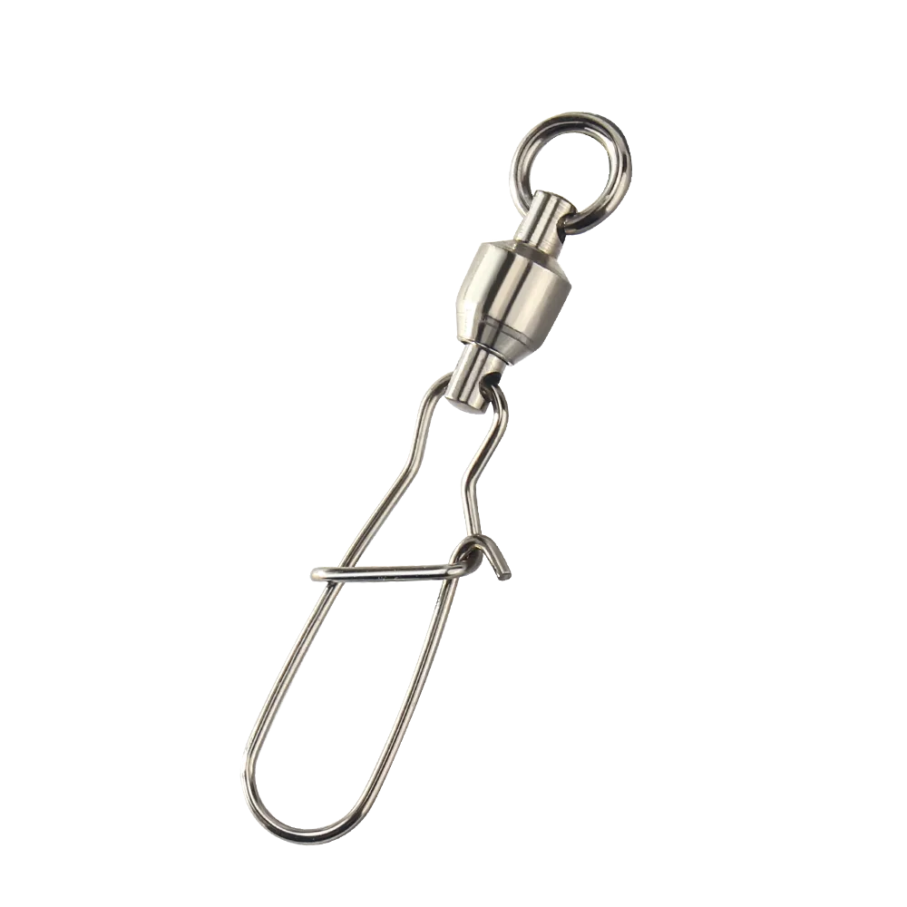 DNDYUJU 10X-100X Fishing Lure Connector Fishing Ball Bearing Rolling Swivel Stainless Steel Snap Fast Pin Fish Lure Accessories