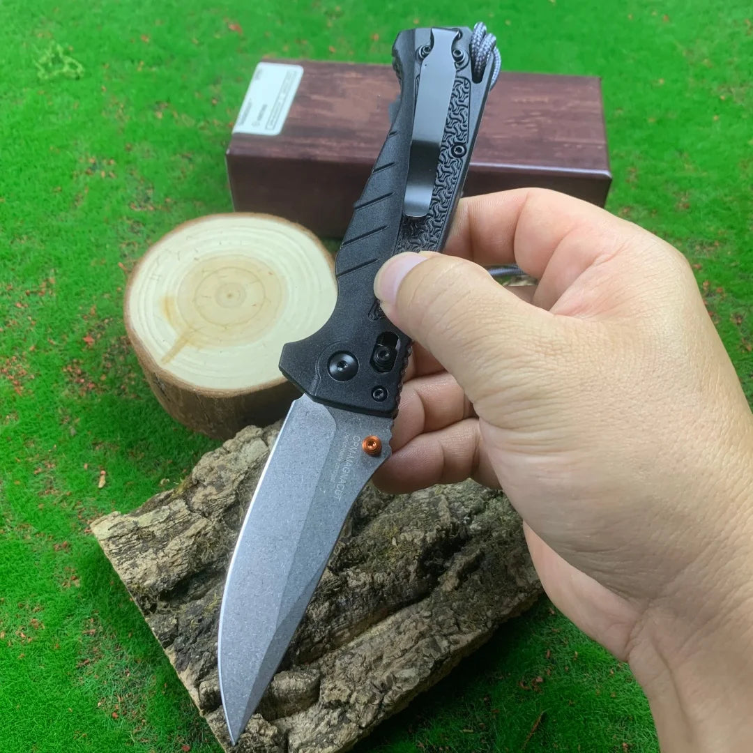 BM18060 Folding Pocket Knife Blue Handle CPM MAGNACUT Blade Nylon Fiber Handle Gift Knife US Warehouse Custom Wholesale Retail