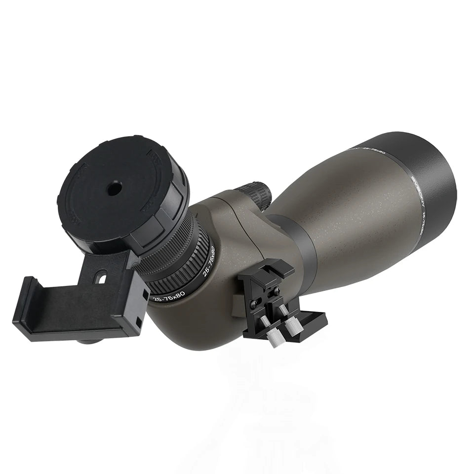 Svbony SV29 Spotting Scope 25-75x80mm FMC 57° Wide Angle Removable 1.25" Eyepiece Telescope for Target Shooting Archery
