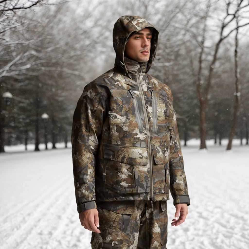 Men's Winter Camouflage Hudson Waterproof Jacket Insulated Fishing Hunting Outdoor Camo Thermal Protection