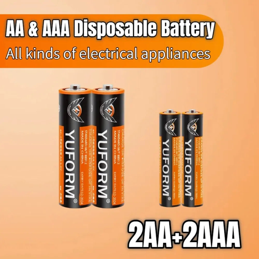 1.5V AA AAA Alkaline Batteries Super Long Lasting Power for Flashlights, Toys, Cameras & High-Drain Electronics
