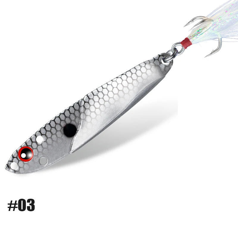 1PC Metal Jig 3D Fish Bait Tackle Trout Shore Drag Cast Jigs 7g 10g 15g 20g Slow Jigging Lure Sea Fishing Lures