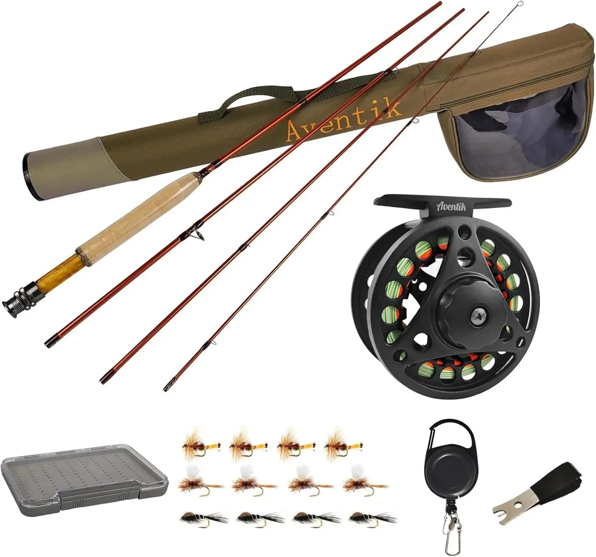 Aventik Extreme Fly Fishing Rod & Reel Combo Kit 0–6WT with Travel Case for Starter