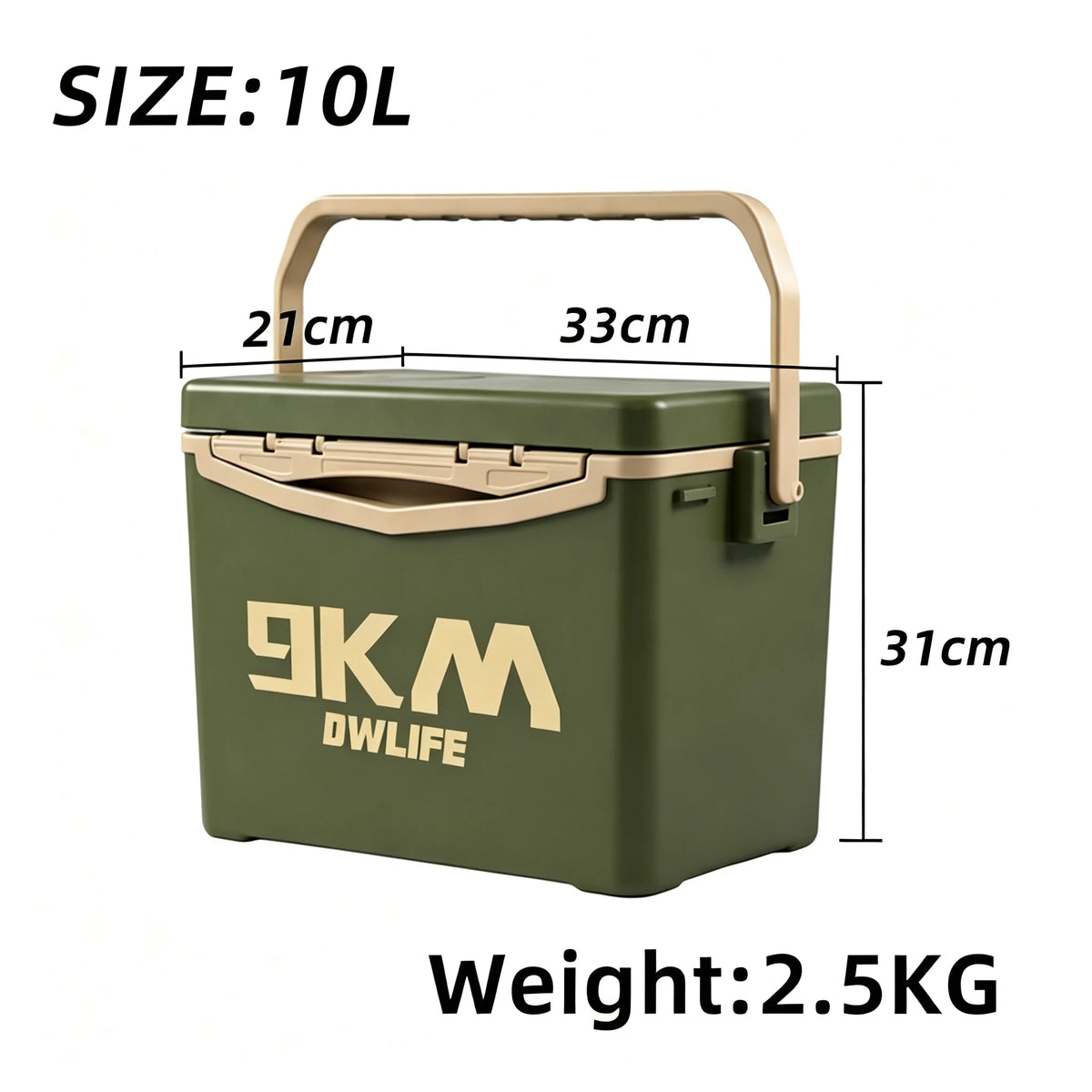 9KM Fishing Cooler Box Fishing Bucket Storage Tackle Box Outdoor Insulated Ice Chest Box for Fishing Camping Boating