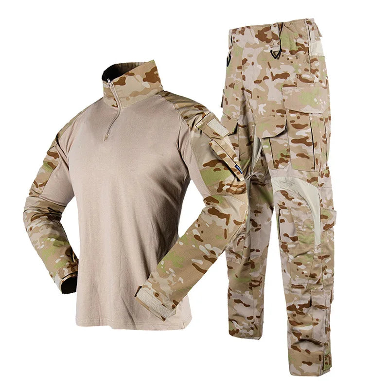 Men's 3.0 Tactical Outfit Multi-Camo Uniform Ghillie Suit for Field Operations Airsoft Hunting Training Shirt Pants