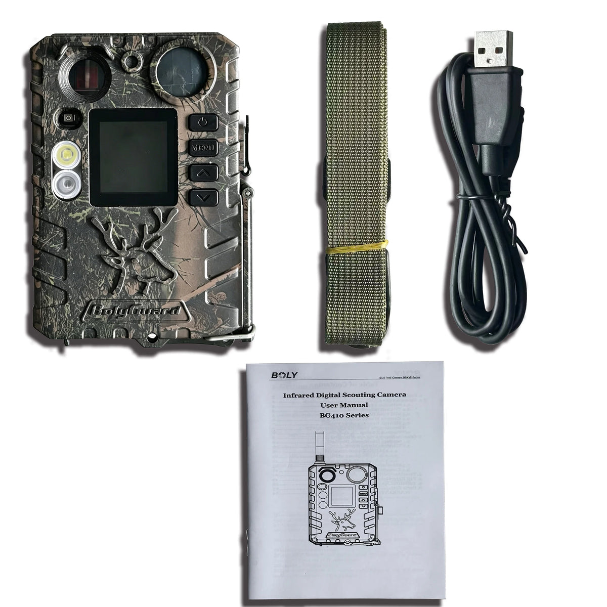 BolyGuard Trail Camera 37MP 4K HD Hunting Game Wildlife Cam 940nm Invisible IR or White LED Night Vision Optional Solar(BG410-D)