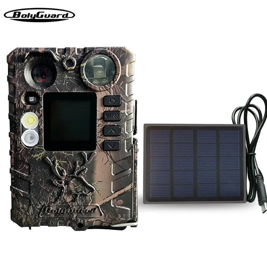 BolyGuard Trail Camera 37MP 4K HD Hunting Game Wildlife Cam 940nm Invisible IR or White LED Night Vision Optional Solar(BG410-D)