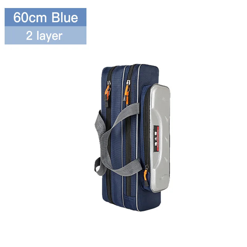 Steel Wire Edge Small Fishing Bag Multi-Purpose Canvas Material Waterproof Durable Fishing Rod Bag Fishing Tackle Bag XA162G
