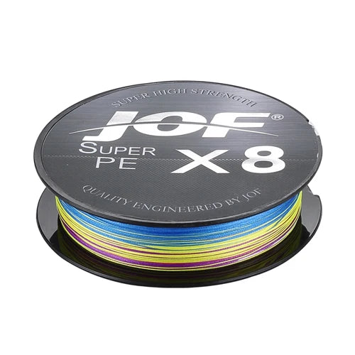 JOF X8 150M 300M 500M Braided Fishing Line 8 Strands MultiColor Multifilament Saltwater PE Line15 20 30 40 60 80 100LB