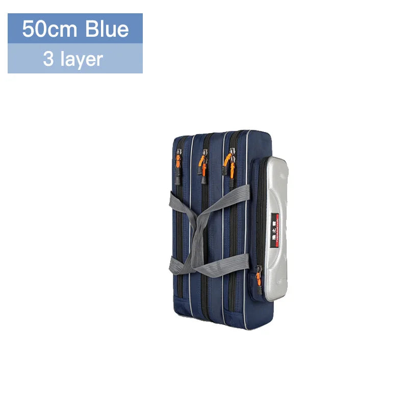 Steel Wire Edge Small Fishing Bag Multi-Purpose Canvas Material Waterproof Durable Fishing Rod Bag Fishing Tackle Bag XA162G