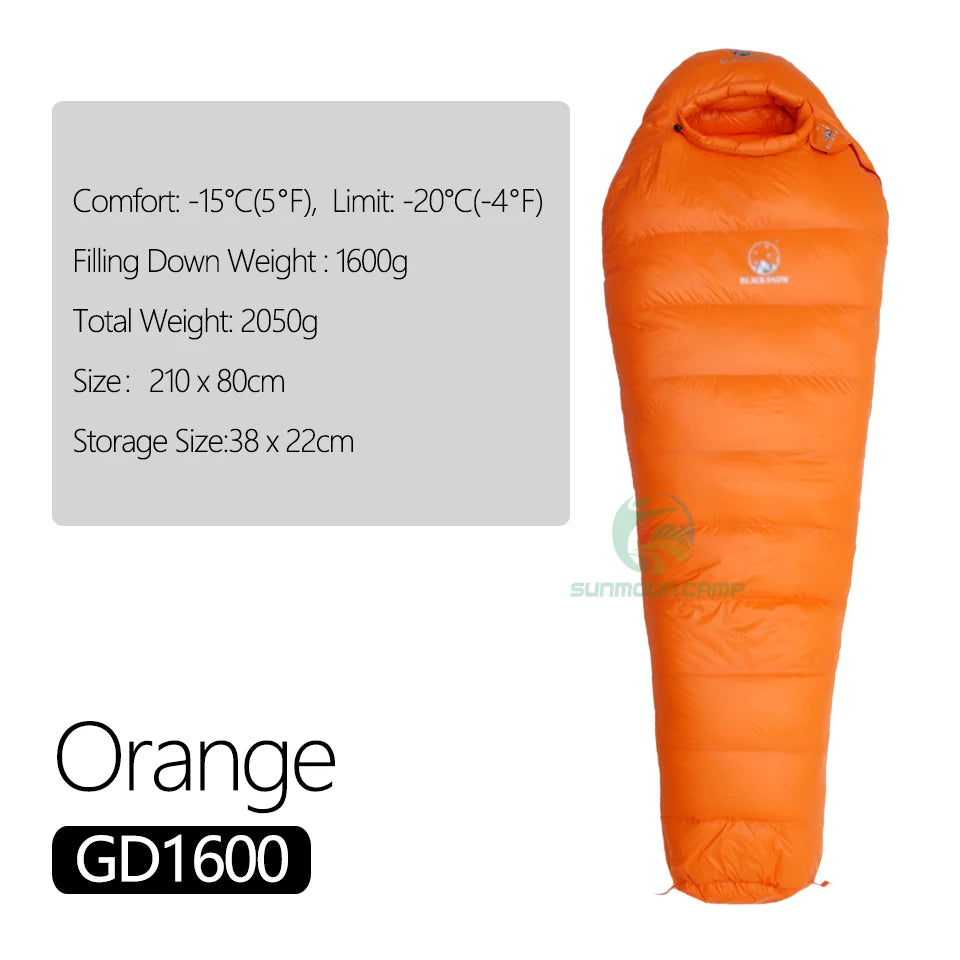 Winter Ultralight Thermal Adult Mummy 95% White Goose Down Sleeping Bag Sack W/ Compression Pack For Backpacking Camping Hiking