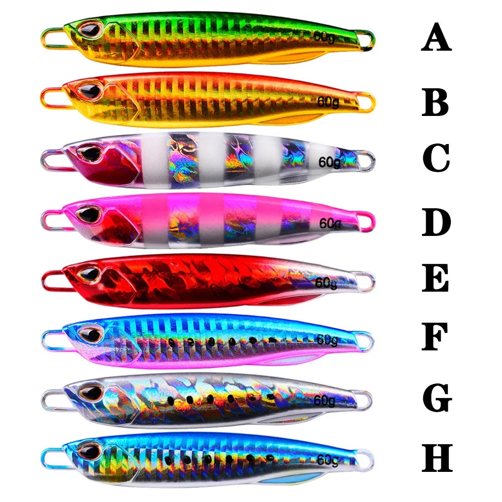 8 Pcs/lot New Jigging Lure Set Fishing Lures Metal Spinner Spoon Fish Bait Jigs Japan Fishing Tackle Pesca Bass Tuna Trout