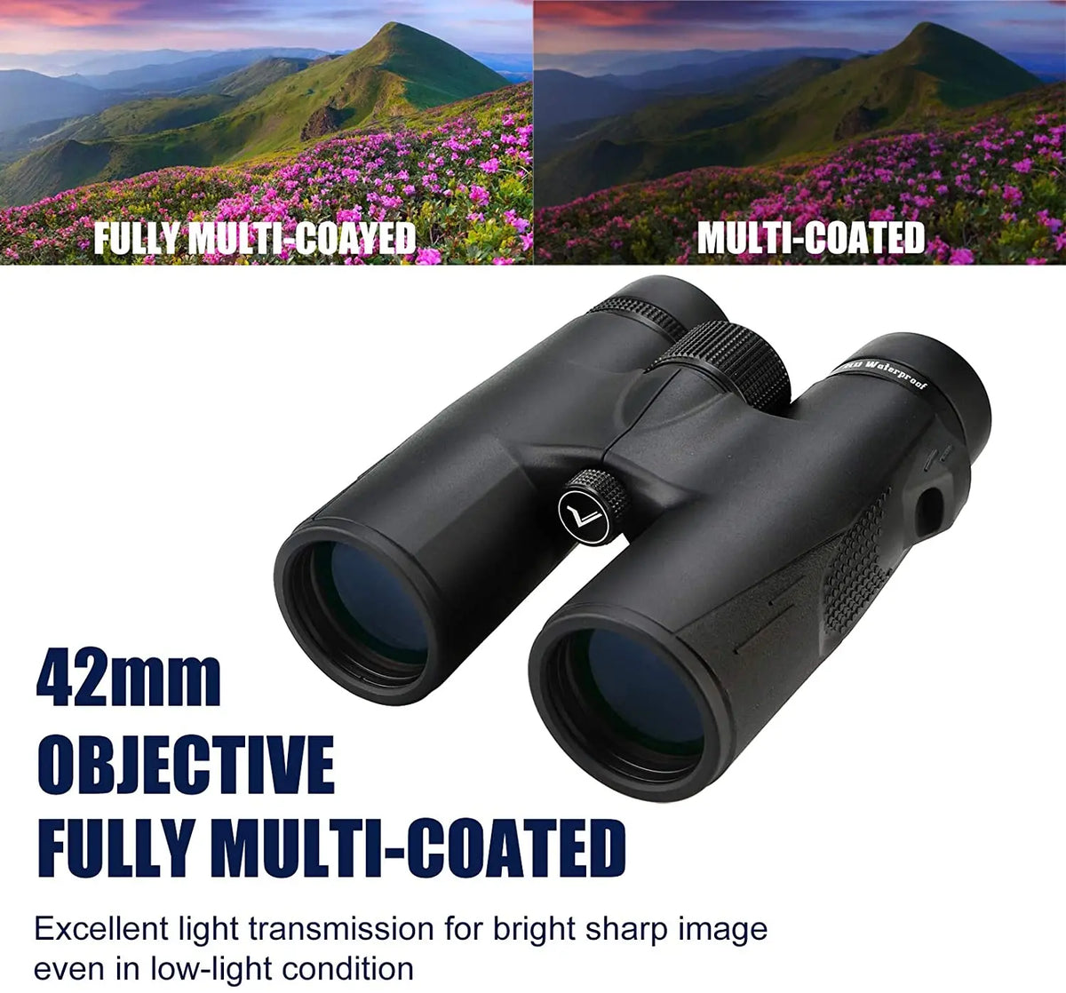 Svbony SV47 Binoculars 8x42/10x42 HD Waterproof BirdWatching Moncular Telescope for Adults FMC Bak4 Prism for Hunting Camping
