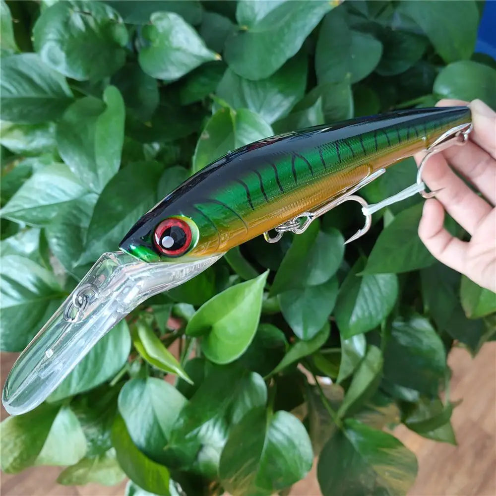Noeby 1pc Minnow Lure 18cm 98g 14cm 50g Sinking 7-9m Trolling Fishing Lures Artificial Bait Wobbler of Minnow Hard Lure