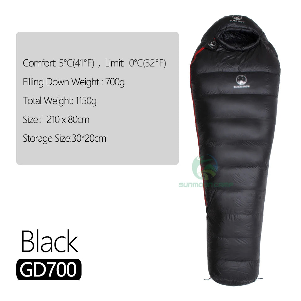 Winter Ultralight Thermal Adult Mummy 95% White Goose Down Sleeping Bag Sack W/ Compression Pack For Backpacking Camping Hiking