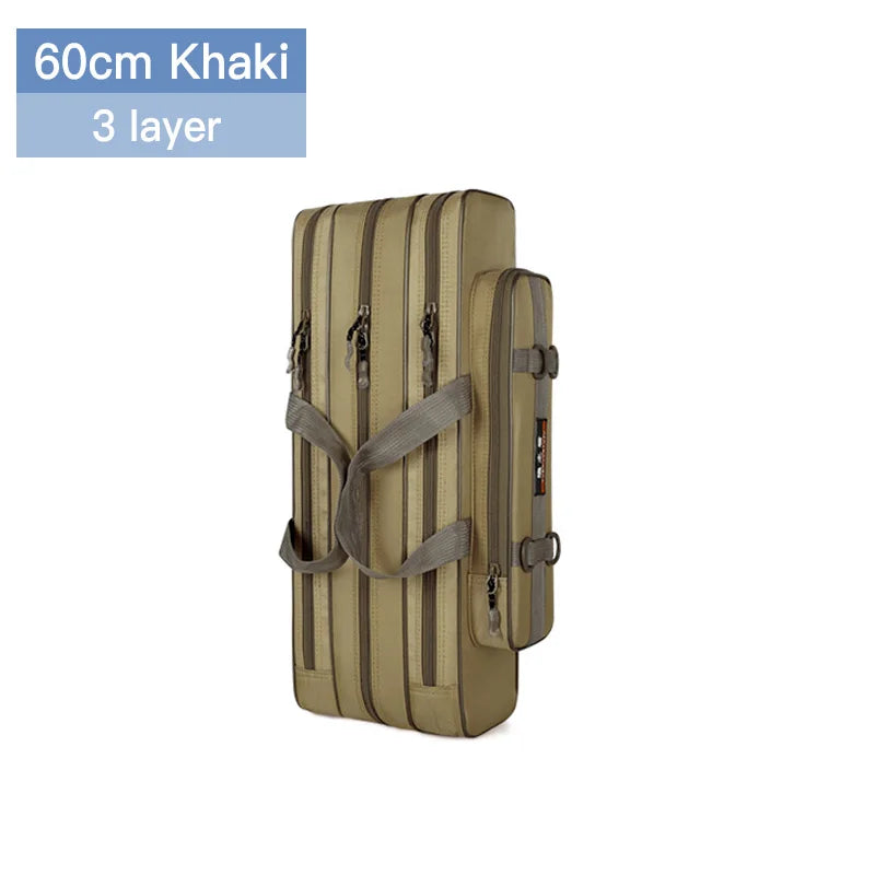 Steel Wire Edge Small Fishing Bag Multi-Purpose Canvas Material Waterproof Durable Fishing Rod Bag Fishing Tackle Bag XA162G