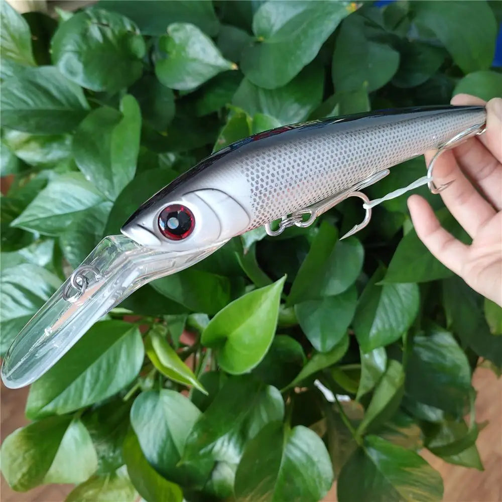 Noeby 1pc Minnow Lure 18cm 98g 14cm 50g Sinking 7-9m Trolling Fishing Lures Artificial Bait Wobbler of Minnow Hard Lure