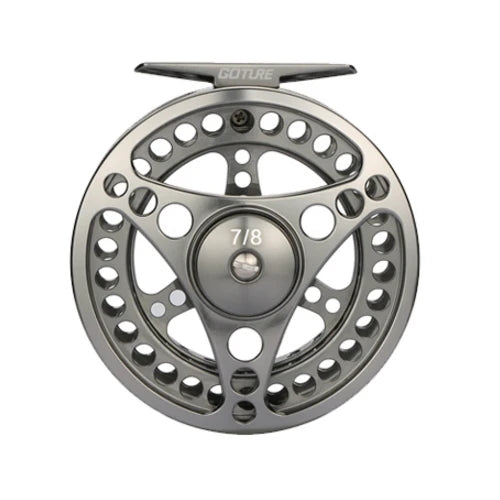 Goture 3/4 5/6 7/8 9/10 WT Fly Fishing Reel CNC Machine Cut Large Arbor Die Casting Aluminum Fly Reel with Bag