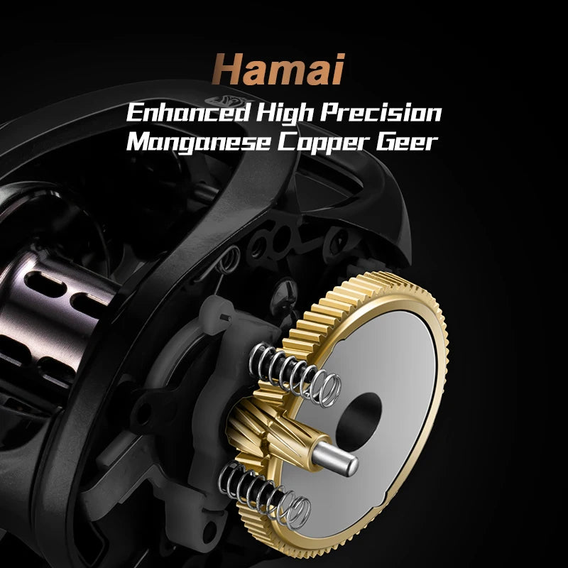 Soloking HIAW Pro Baitcasting Fishing Reel 11+1BB 7.2:1/5.4:1 Speed Gear Ratio,21LB Drag Power Ultra Smooth Durable Fishing Rod