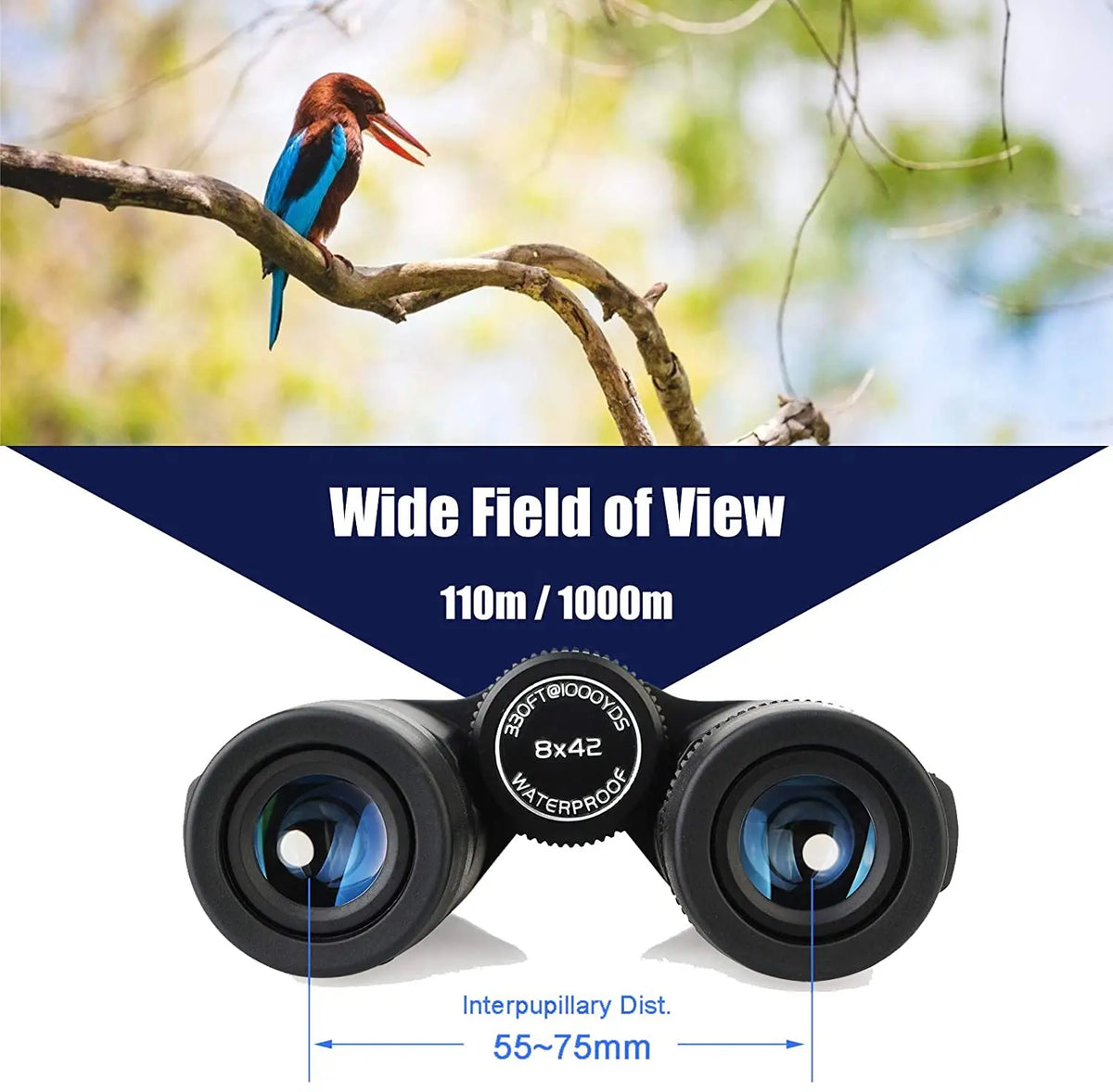 Svbony SV47 Binoculars 8x42/10x42 HD Waterproof BirdWatching Moncular Telescope for Adults FMC Bak4 Prism for Hunting Camping
