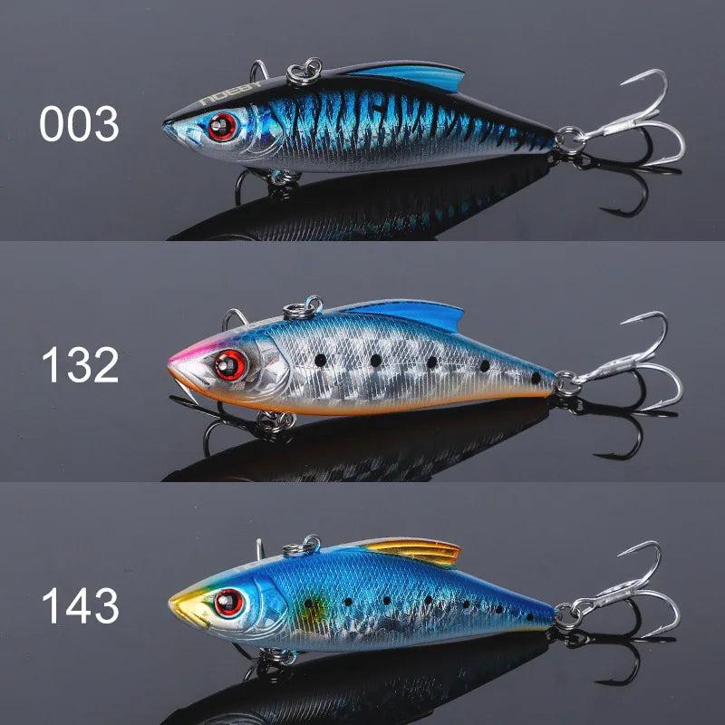 Noeby 3 Pieces 90mm 33g Sinking Vibes Rattling and Vib Artificial Hard Baits Sea Crankbaits Rattlins for Winter Fishing Lures