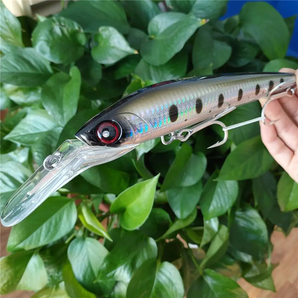 Noeby 1pc Minnow Lure 18cm 98g 14cm 50g Sinking 7-9m Trolling Fishing Lures Artificial Bait Wobbler of Minnow Hard Lure