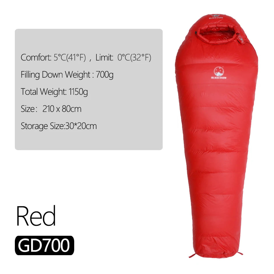 Winter Ultralight Thermal Adult Mummy 95% White Goose Down Sleeping Bag Sack W/ Compression Pack For Backpacking Camping Hiking
