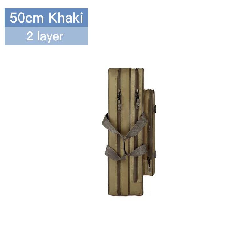 Steel Wire Edge Small Fishing Bag Multi-Purpose Canvas Material Waterproof Durable Fishing Rod Bag Fishing Tackle Bag XA162G