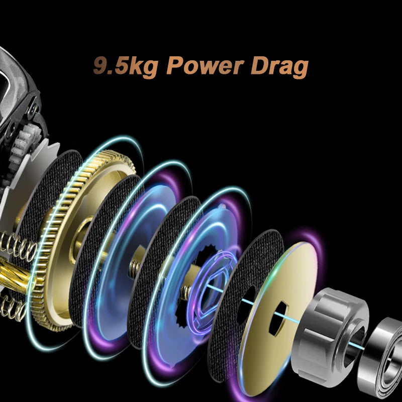 Soloking HIAW Pro Baitcasting Fishing Reel 11+1BB 7.2:1/5.4:1 Speed Gear Ratio,21LB Drag Power Ultra Smooth Durable Fishing Rod