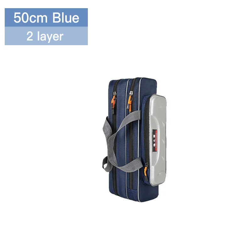 Steel Wire Edge Small Fishing Bag Multi-Purpose Canvas Material Waterproof Durable Fishing Rod Bag Fishing Tackle Bag XA162G
