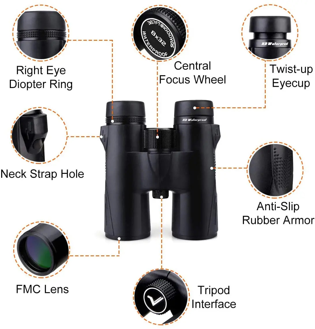 Svbony SV47 Binoculars 8x42/10x42 HD Waterproof BirdWatching Moncular Telescope for Adults FMC Bak4 Prism for Hunting Camping
