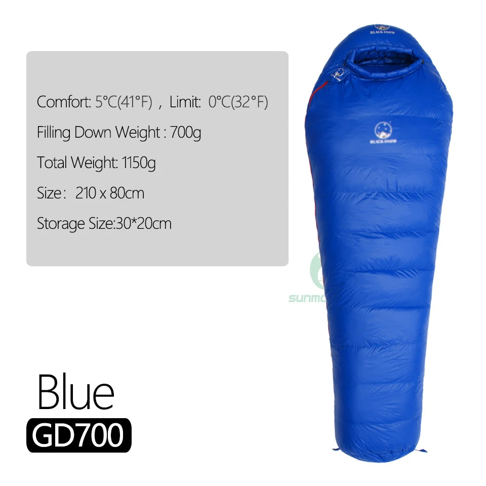 Winter Ultralight Thermal Adult Mummy 95% White Goose Down Sleeping Bag Sack W/ Compression Pack For Backpacking Camping Hiking