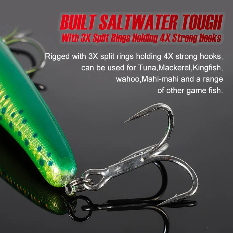 Noeby Trolling Lure 180mm 48g Floating Minnow Deep Diver Fishing Lures Big Cast Trolling Hard Baits for Tuna Fishing Tackle