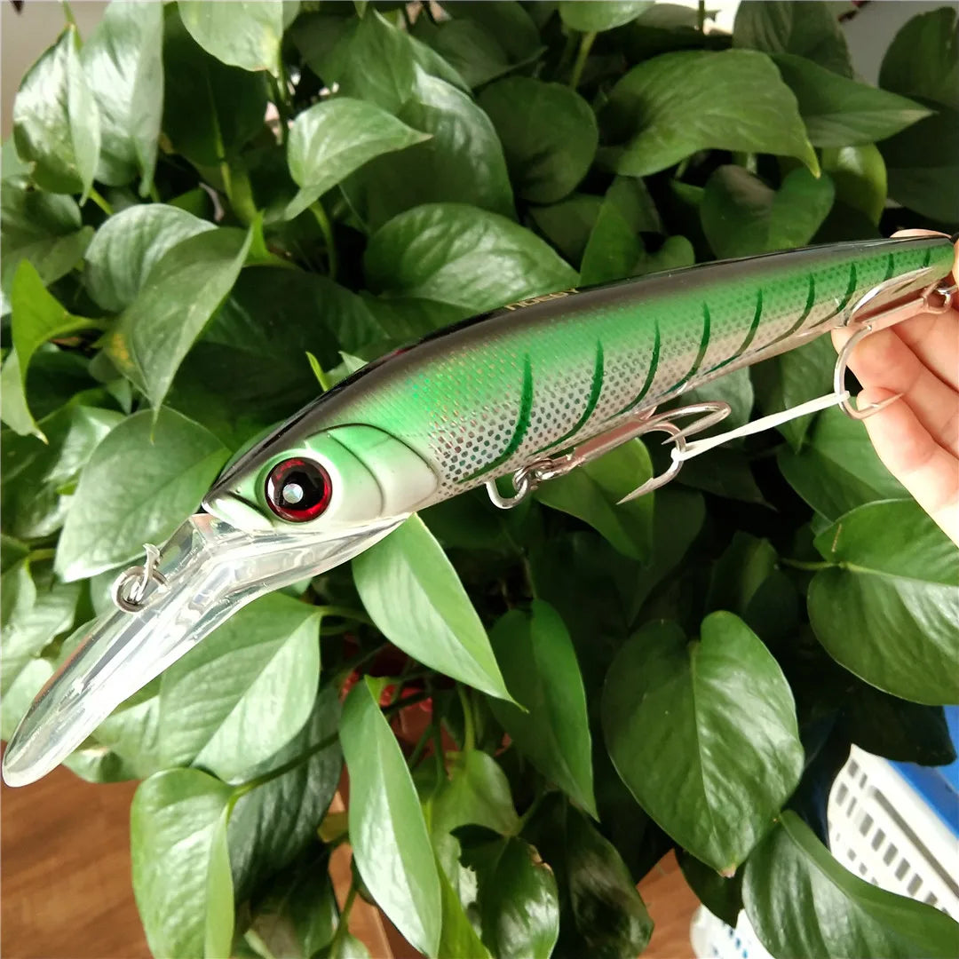 Noeby 1pc Minnow Lure 18cm 98g 14cm 50g Sinking 7-9m Trolling Fishing Lures Artificial Bait Wobbler of Minnow Hard Lure