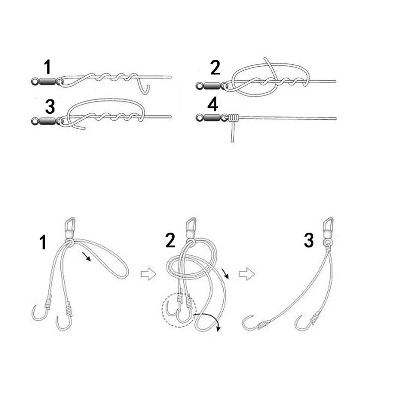 1000 pcs Stainless Steel Bearing Swivel Fishing Connector Solid Ring Sizes Rolling Swivel Fishing Accessories