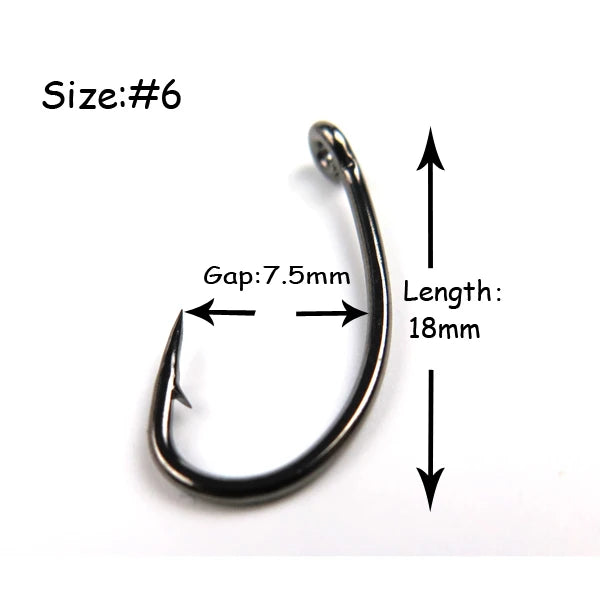 100pcs High Carbon Steel Carp Fishing Hook Fishhooks Durable Pesca Jig Head Fly Fishing Hooks with Hole Carp Fishing Tackle
