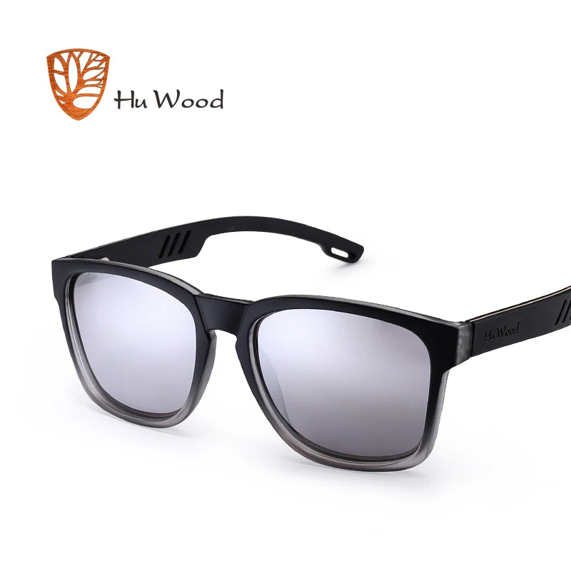 HU WOOD Brand Design Polarized Sunglass Skateboard Wood Sunglasses For Men Women Lenses Driving gafas de sol mujer GR8011
