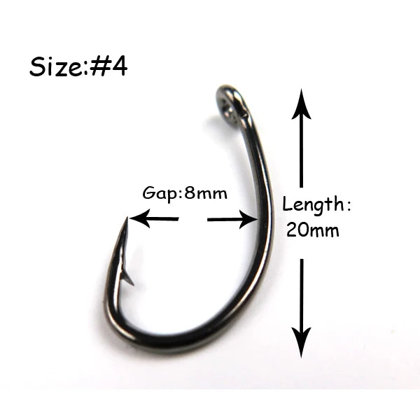 100pcs High Carbon Steel Carp Fishing Hook Fishhooks Durable Pesca Jig Head Fly Fishing Hooks with Hole Carp Fishing Tackle