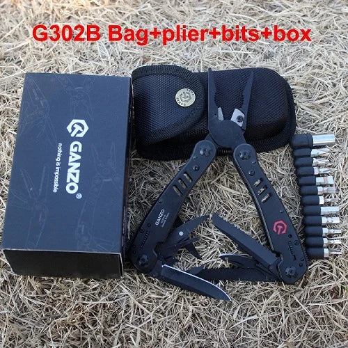 Ganzo G302B G302H Multi Tool Knife Plier EDC Tools Folding Multitool Pliers Multifunction Capming Fishing Survival Knives Bits