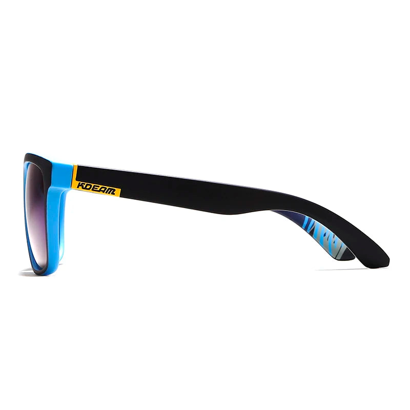 KDEAM New Summer Sunglasses Men Sports Sun Glasses Polarized Women Brand Mirror lens Square UV400 With Case KD156