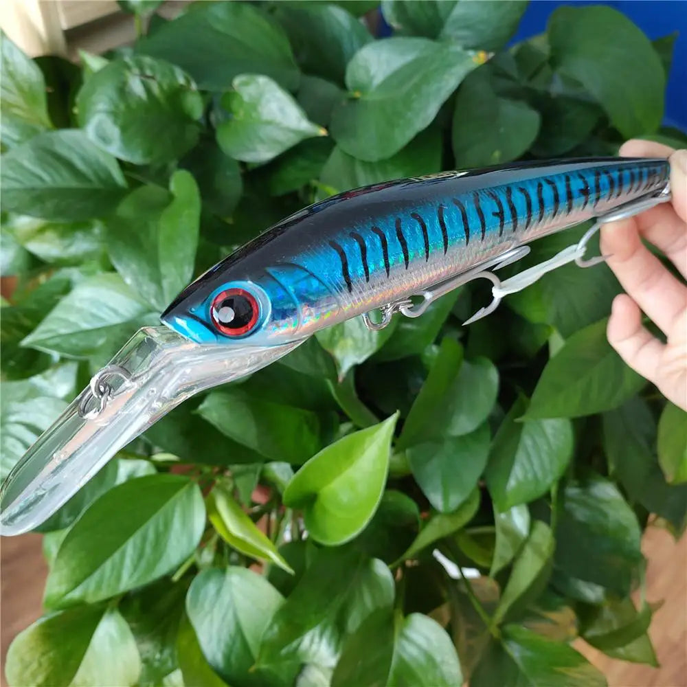 Noeby 1pc Minnow Lure 18cm 98g 14cm 50g Sinking 7-9m Trolling Fishing Lures Artificial Bait Wobbler of Minnow Hard Lure