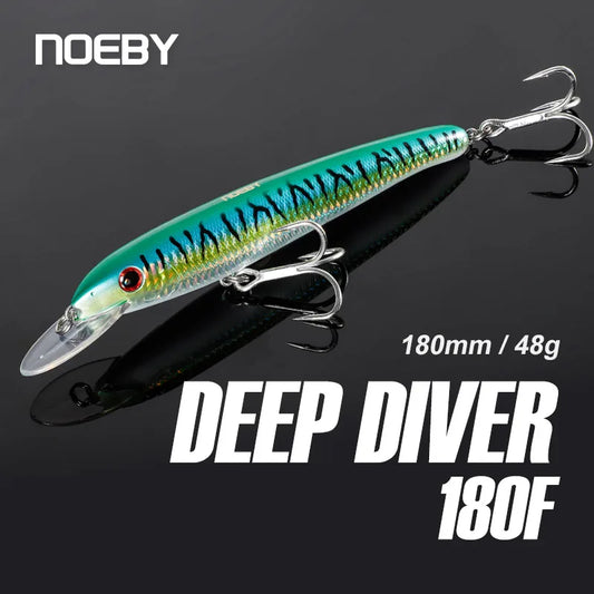 Noeby Trolling Lure 180mm 48g Floating Minnow Deep Diver Fishing Lures Big Cast Trolling Hard Baits for Tuna Fishing Tackle